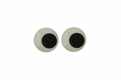 Глазки для игрушек, круглые, с бегающими зрачками, 8 мм/упак.100+/-2 шт, цв. -черно-белые - купить в Энгельсе. Цена: 28.86 руб.