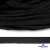 Шнур плетеный d-8 мм плоский, 70% хлопок 30% полиэстер, уп.85+/-1 м, цв.- чёрный - купить в Энгельсе. Цена: 735 руб.