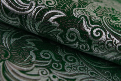 Ткань костюмная жаккард, 135 гр/м2, шир.150см, цвет зелёный№4 - купить в Энгельсе. Цена 441.94 руб.
