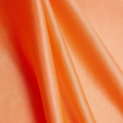 Поли креп-сатин 16-1543, 120 гр/м2, шир.150см, цвет персик - купить в Энгельсе. Цена 155.57 руб.
